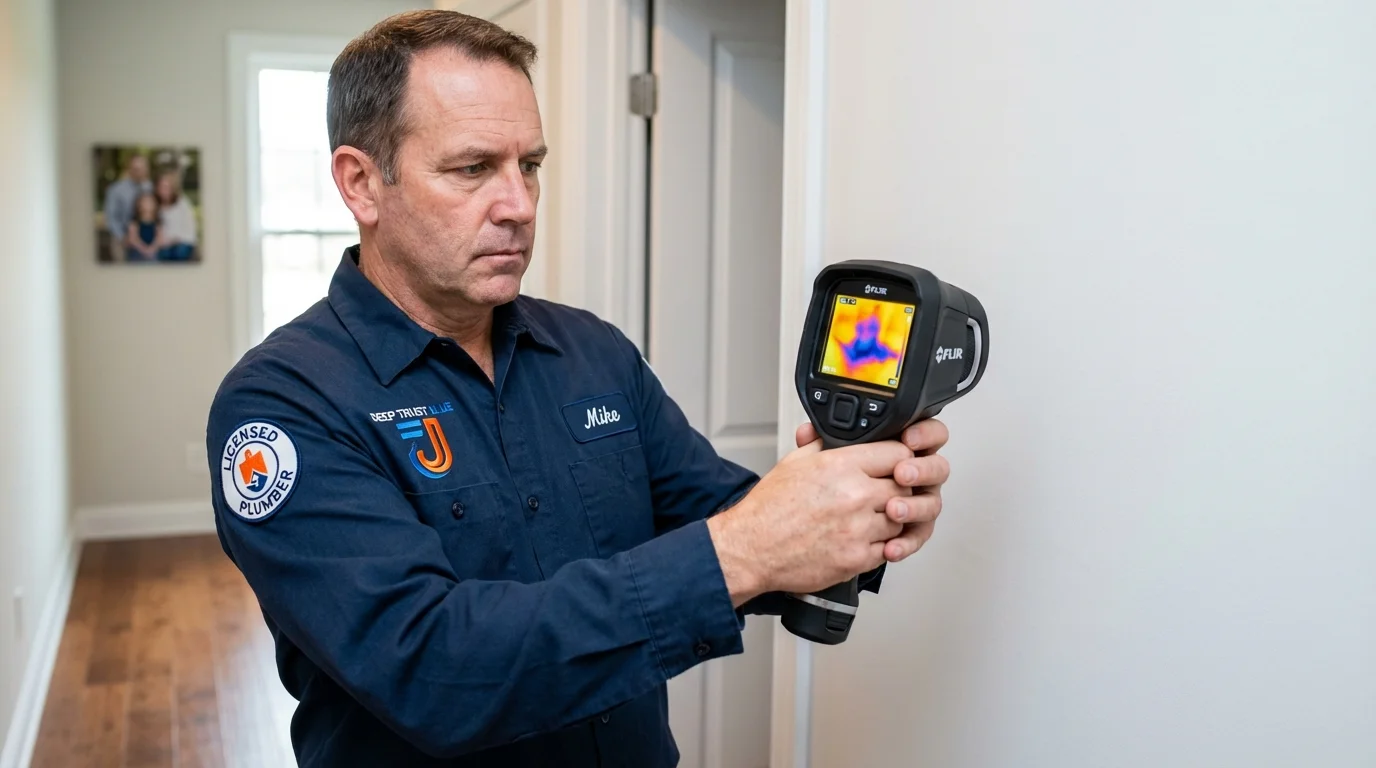 Thermal imaging leak detection by Johns Plumbing LLC in New Hartford